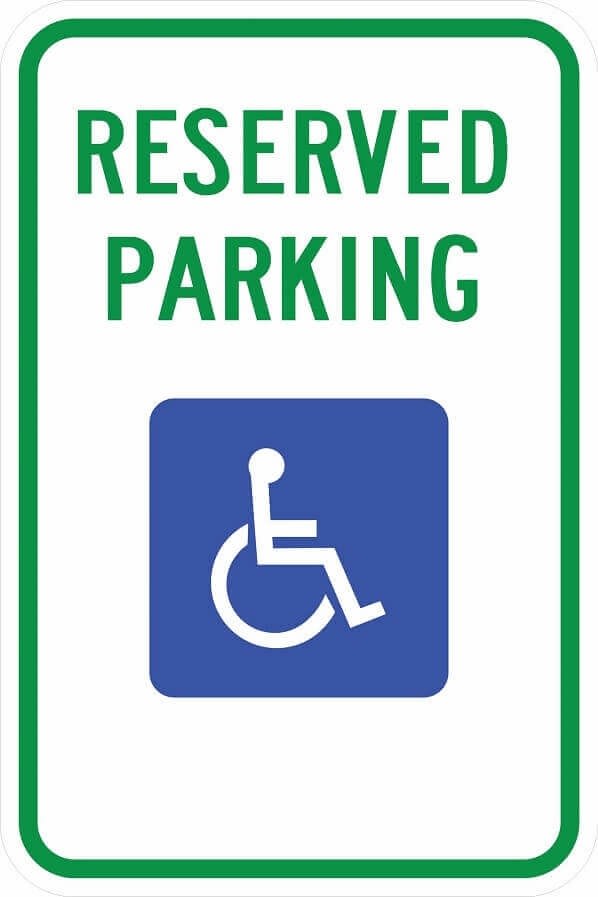 Maine Handicap Parking Sign- R7-8me