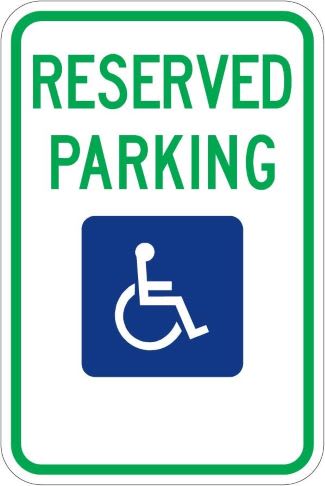 Montana Handicap Parking Sign - R7-8mt