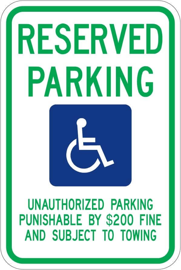 Tennessee Handicap Parking Sign - R7-8tn
