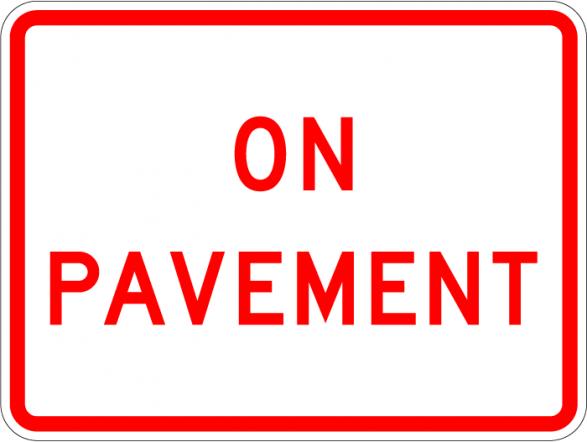 On Pavement Sign - R8-3c