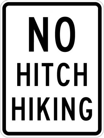 No Hitchhiking Sign - R9-4