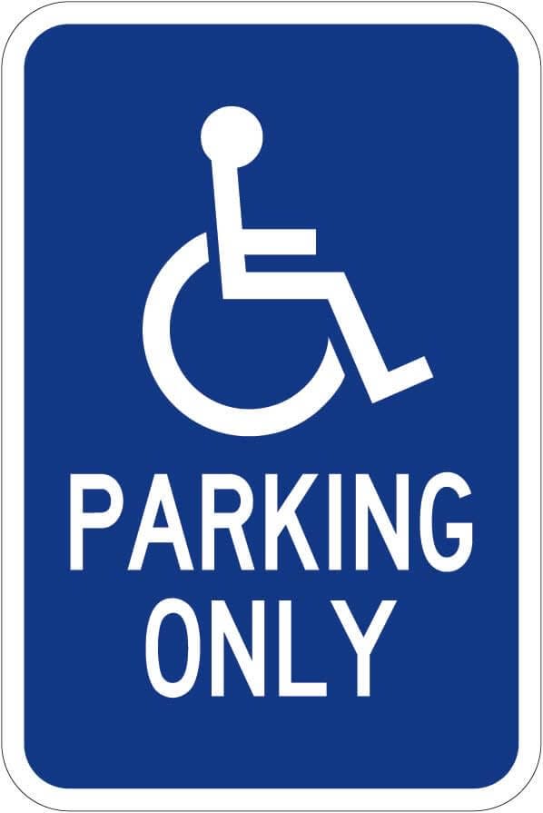 California Handicap Parking Sign  - R99