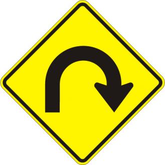  Hairpin Curve Sign - W1-11R