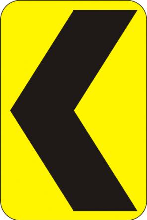 Chevron Left Sign - W1-8L