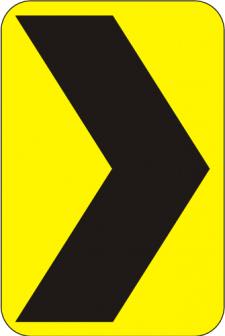 Chevron Right Sign - W1-8R