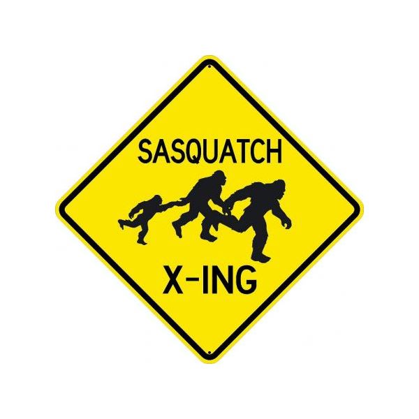 Sasquatch Crossing Sign - W10