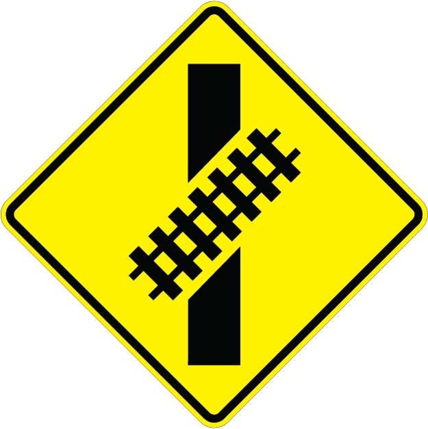 Skewed Railroad Crossing Sign - W10-12