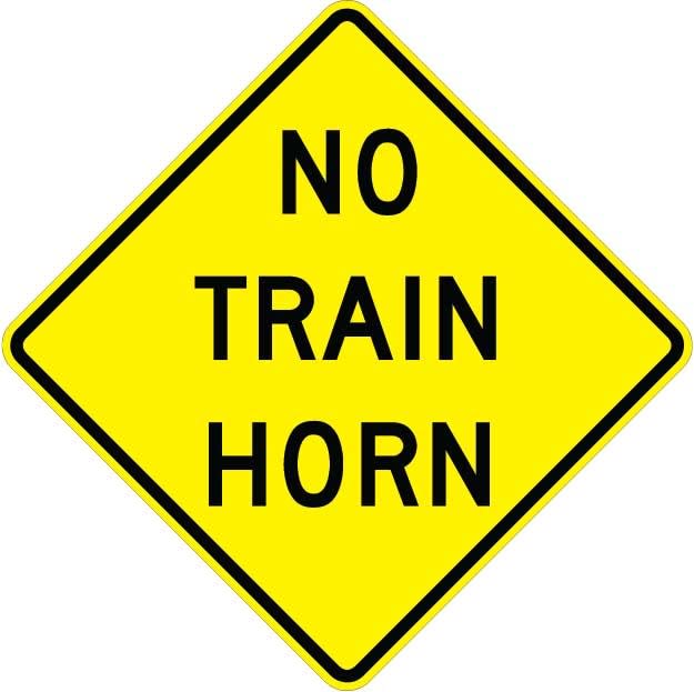 No Train Horn Sign - W10-9