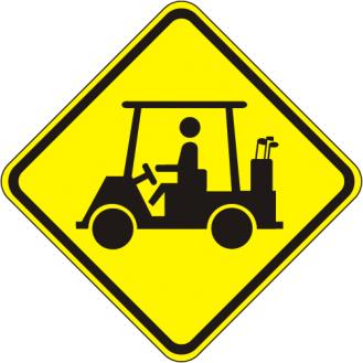 Golf Cart Crossing Sign - W11-11