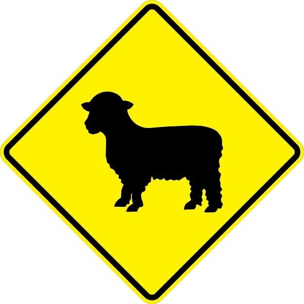 Sheep Sign - W11-17