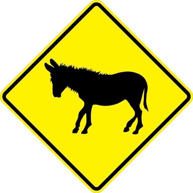 Donkey Sign - W11-19
