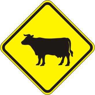 Cattle Crossing Sign - W11-4