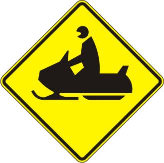Snowmobile Warning Sign W11-6 - W11-6