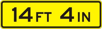 Low Clearance (plaque) Sign - W12-2p