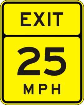 Advisory Exit Speed Sign - W13-2