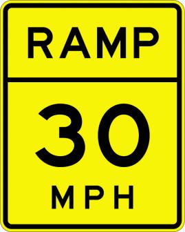 Advisory Ramp Speed Sign - W13-3
