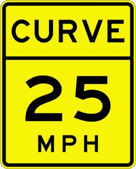 Advisory Speed Curve Sign - W13-5