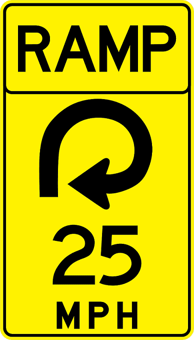 Advisory Speed (Ramp) Sign - W13-7