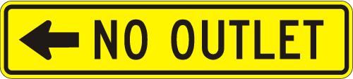 No Outlet Sign  - W14-2AL