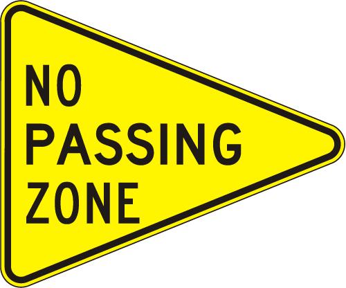No Passing Zone Sign - W14-3