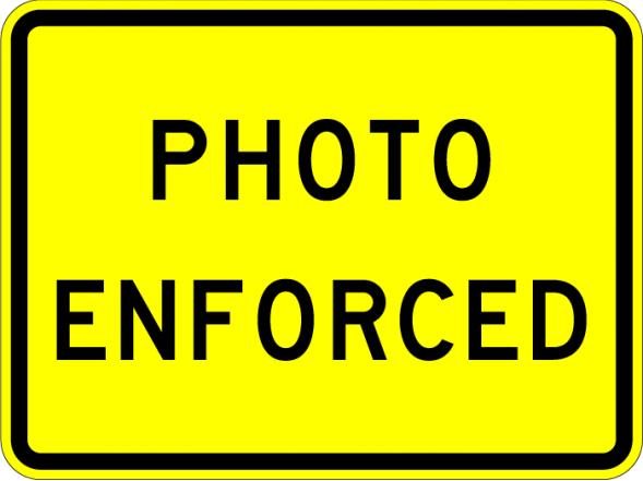 Photo Enforced (plaque) Sign - W16-10A