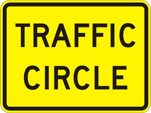 Traffic Circle (plaque) Sign  - W16-12P