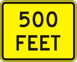 Distance Warning Sign - W16-2