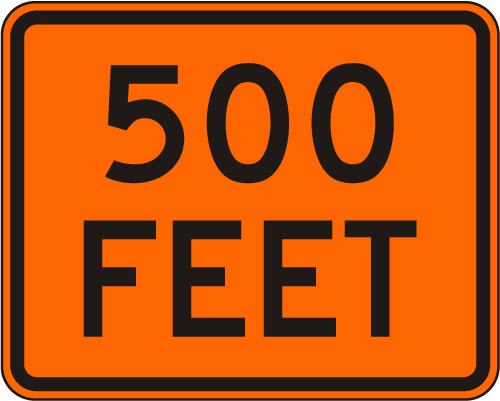 Distance Warning Sign - W16-2-O