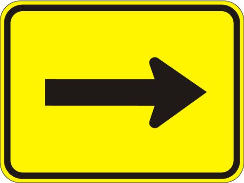 Advance Arrow Right Plaque - W16-5PR