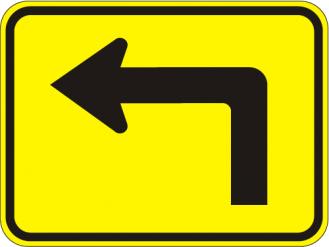 Advance Arrow (plaque) Left Sign - W16-6pL