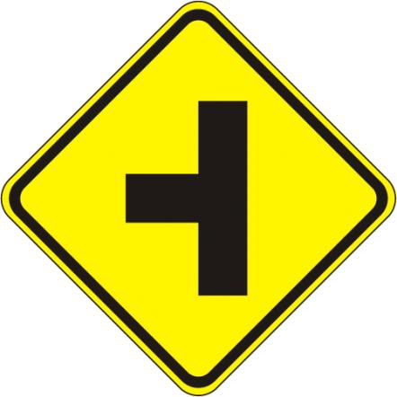 Side Road Left (symbol) Sign - W2-2L