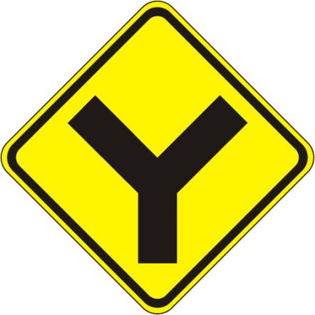 Y Intersection Sign  - W2-5