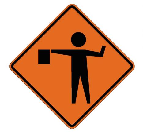 Flagger Symbol Roll-Up Construction Signs - W20-7a-RU