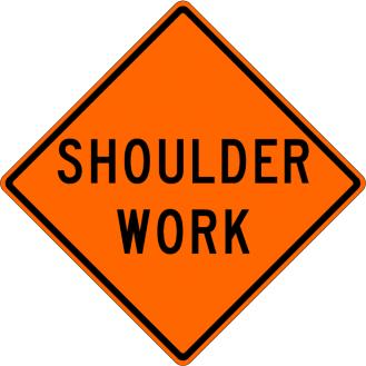 Shoulder Work Sign - W21-5-O