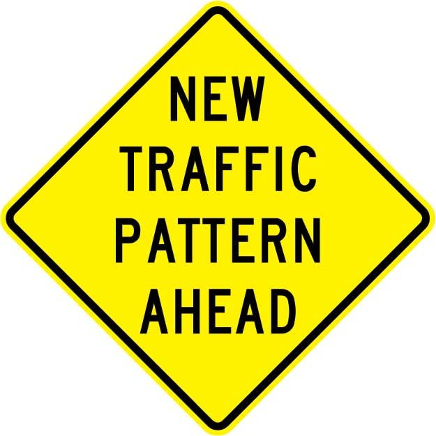 New Traffic Pattern Ahead Sign  - W23-2