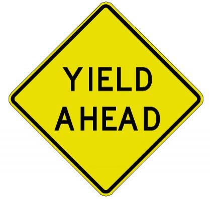 Yield Ahead Sign  - W3-2A
