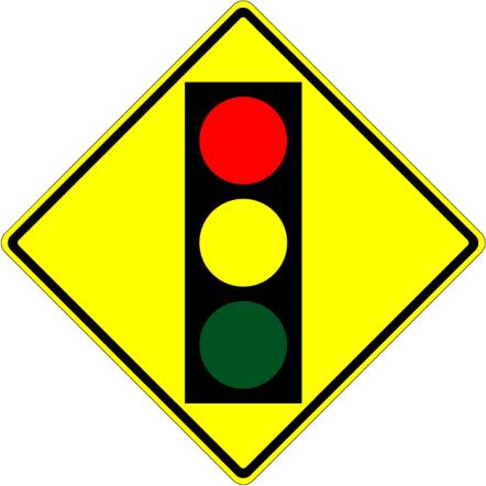 Signal Ahead (symbol) Sign - W3-3