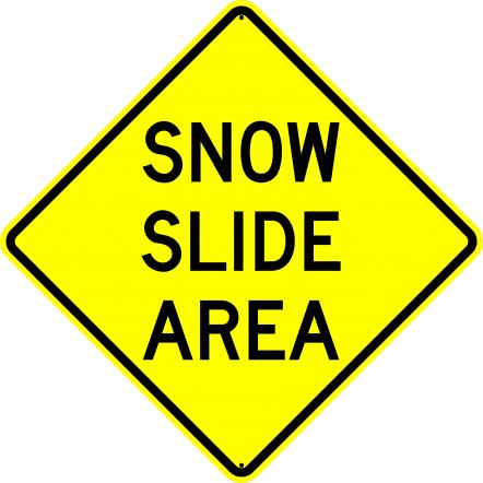 Snow Slide Area Sign - W41