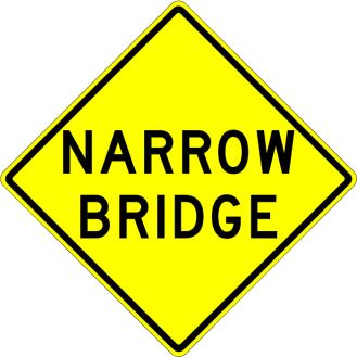 Narrow Bridge Sign - W5-2