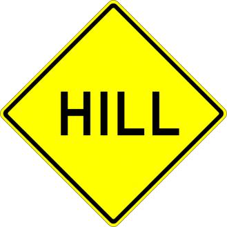 Hill Sign - W7-1a