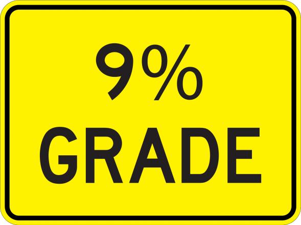 % Grade Sign - W7-3