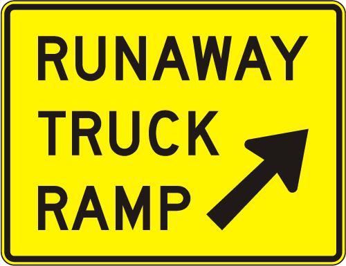 Runaway Truck Ramp (exit) Sign - W7-4B