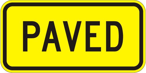 Paved Sign  - W7-4F