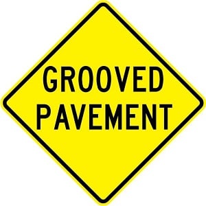 Grooved Pavement Sign - W8-15