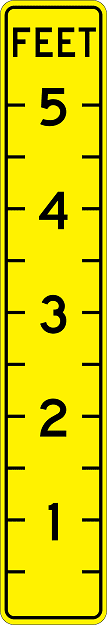 Flood Gauge Sign - W8-19