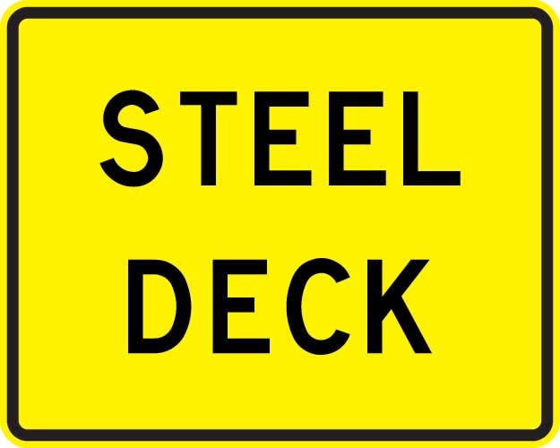 Steel Deck Sign - W8-5B