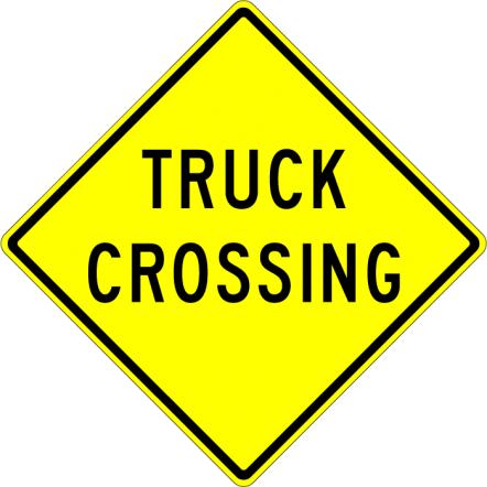 Truck Crossing Sign  - W8-6