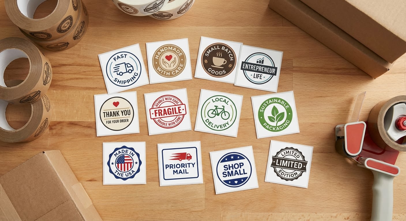 Square Stickers  - AI-generated marketing image
