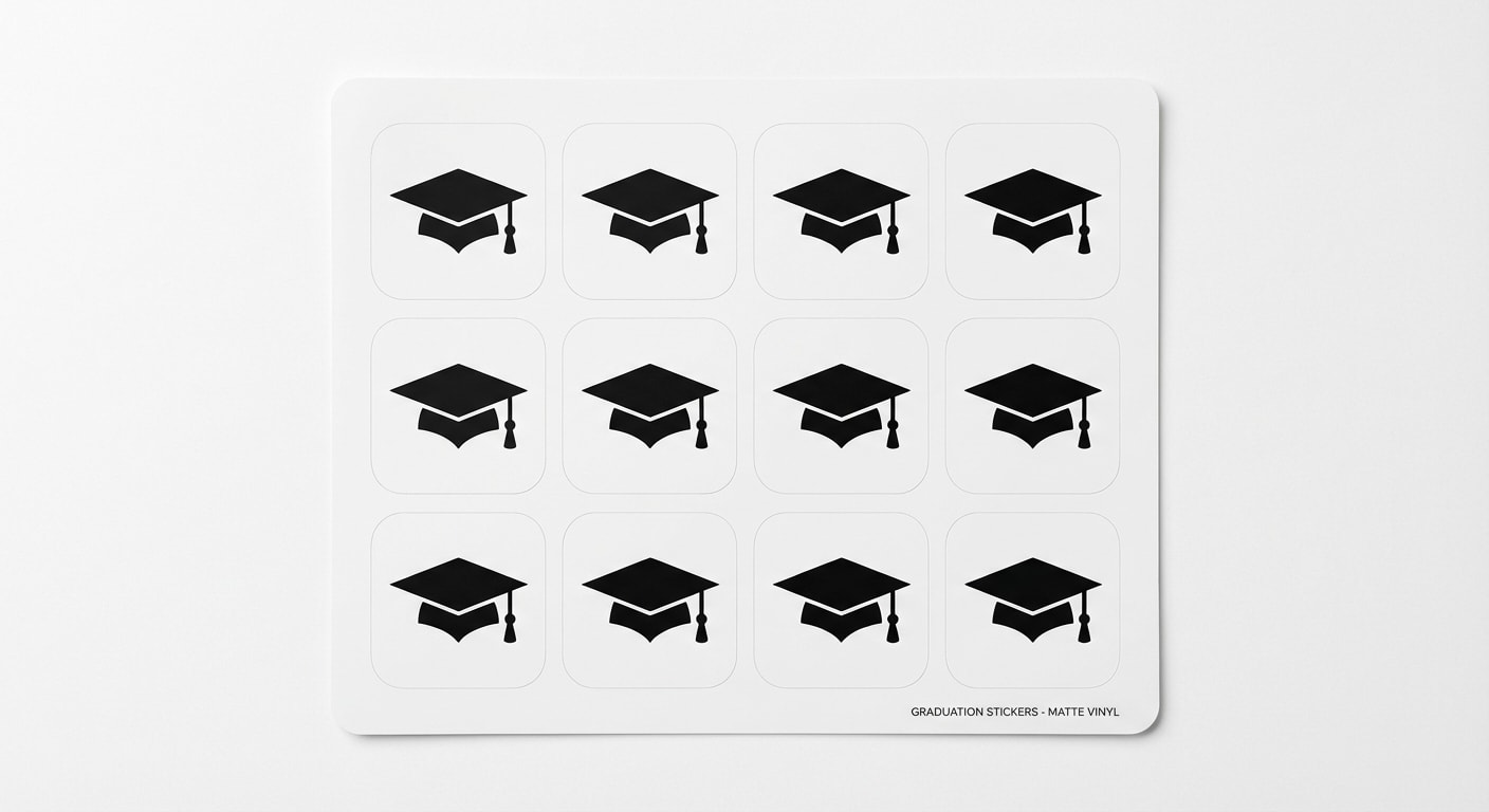 Rounded Corner Sticker Sheets - AI-generated marketing image