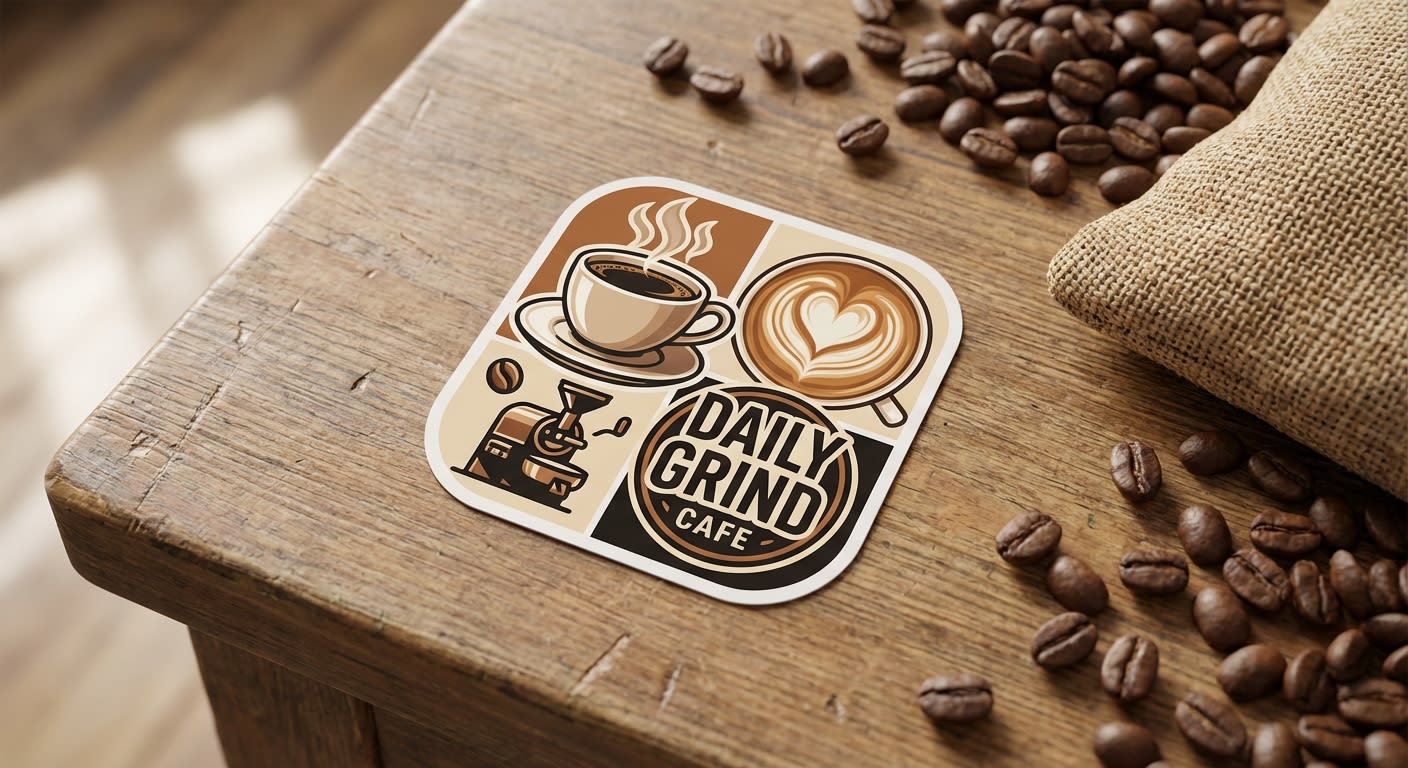 Rounded Corner Stickers - AI-generated marketing image